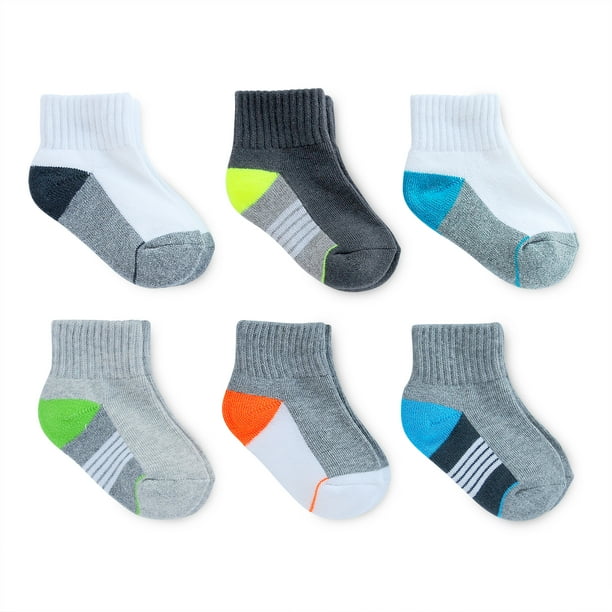 Garanimals Boys Baby Toddler 6 Pair Ankle Socks 0-6 Months Cushion Foot Striped Garanimals Boys Baby Toddler 6 Pair Ankle Socks 0-6 Months Cushion Foot Striped